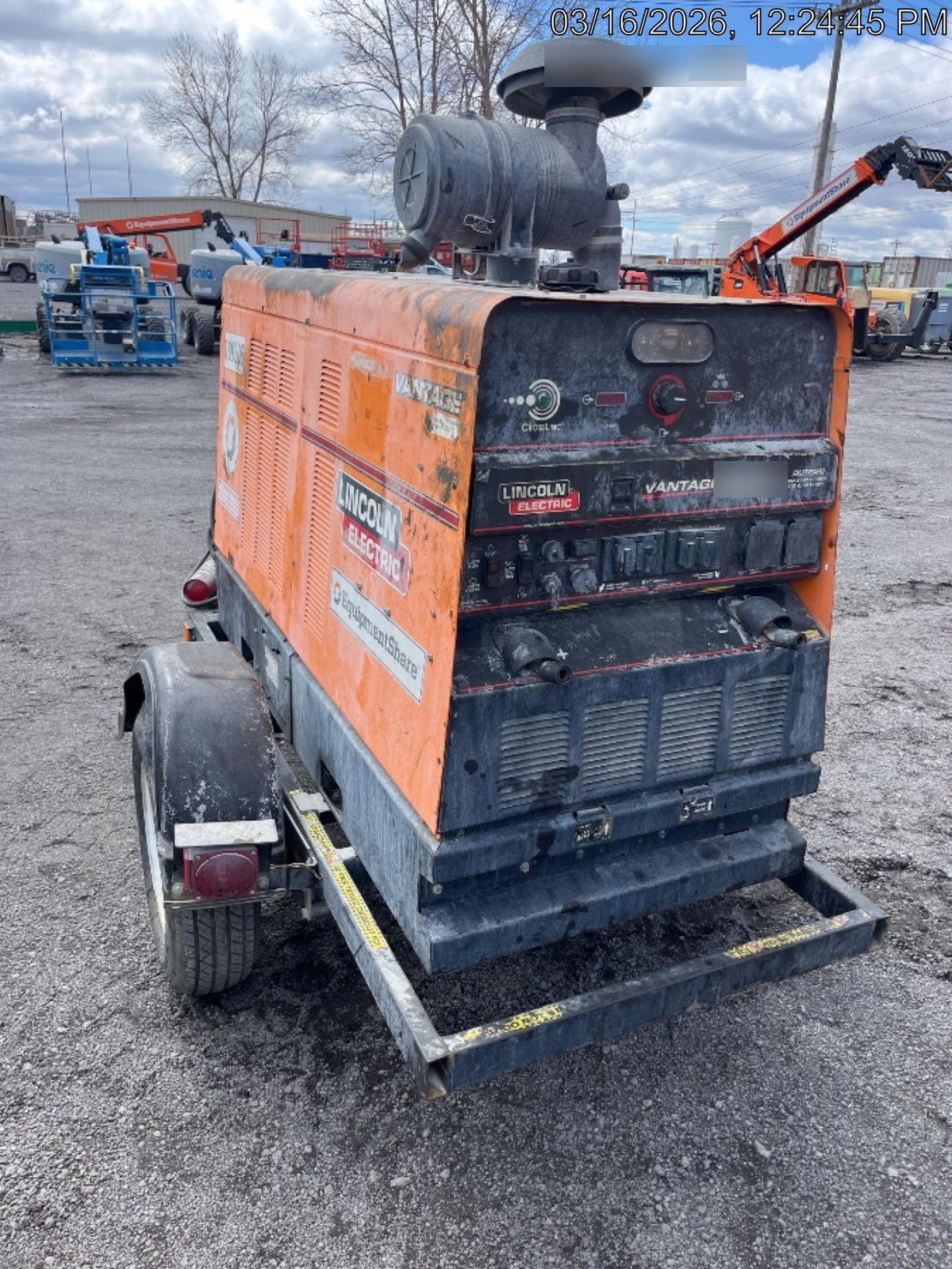 2021 Lincoln Electric Vantage 549X Ready Pak 3, ORANGE (includes trailer, cable rack, fender light kit)