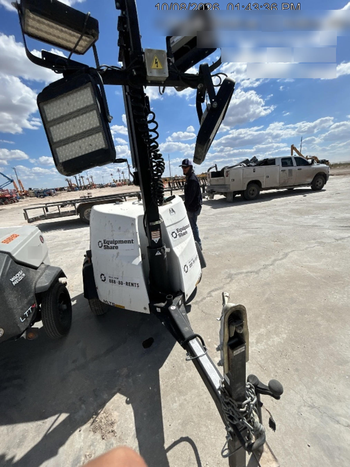 2023 Generac MLT2 Diesel, Flex Switch 120V Input, Powerzone Controller, (4) 320W LED Lights, 4kW Generator, 39.9 Gal Fuel Tank, 2" Ball, T3