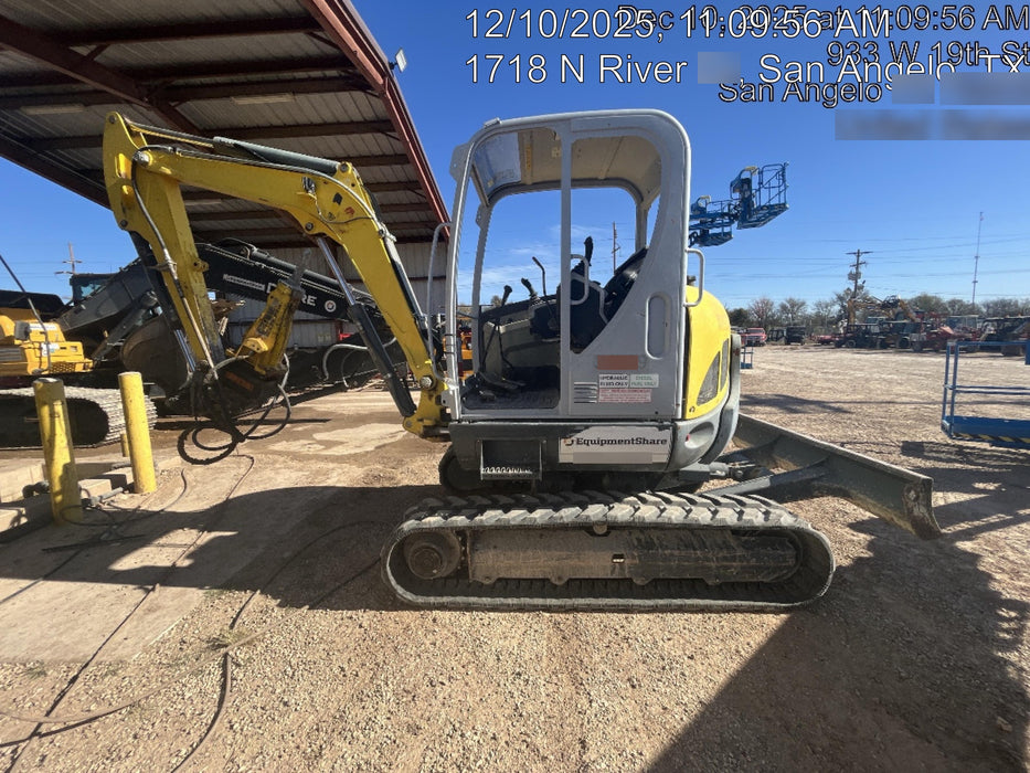 2019 Wacker Neuson EZ53 Open ROPS, Long Dipperstick, T4, VDS Manual QC, Buckets: 12/18/24", Hydraulic Thumb