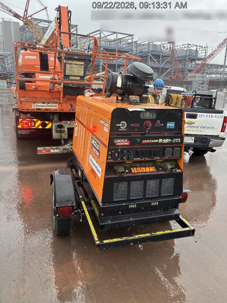 2021 Lincoln Electric Vantage 549X Ready Pak 3, ORANGE (includes trailer, cable rack, fender light kit)