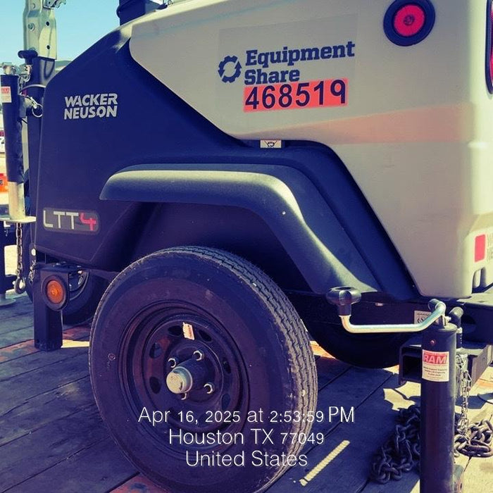 2024 Wacker Neuson LTT4 Diesel, Kohler KDW702, Deep Sea Controller, Auto Start, LED 320W, Bypass Outlet, T3