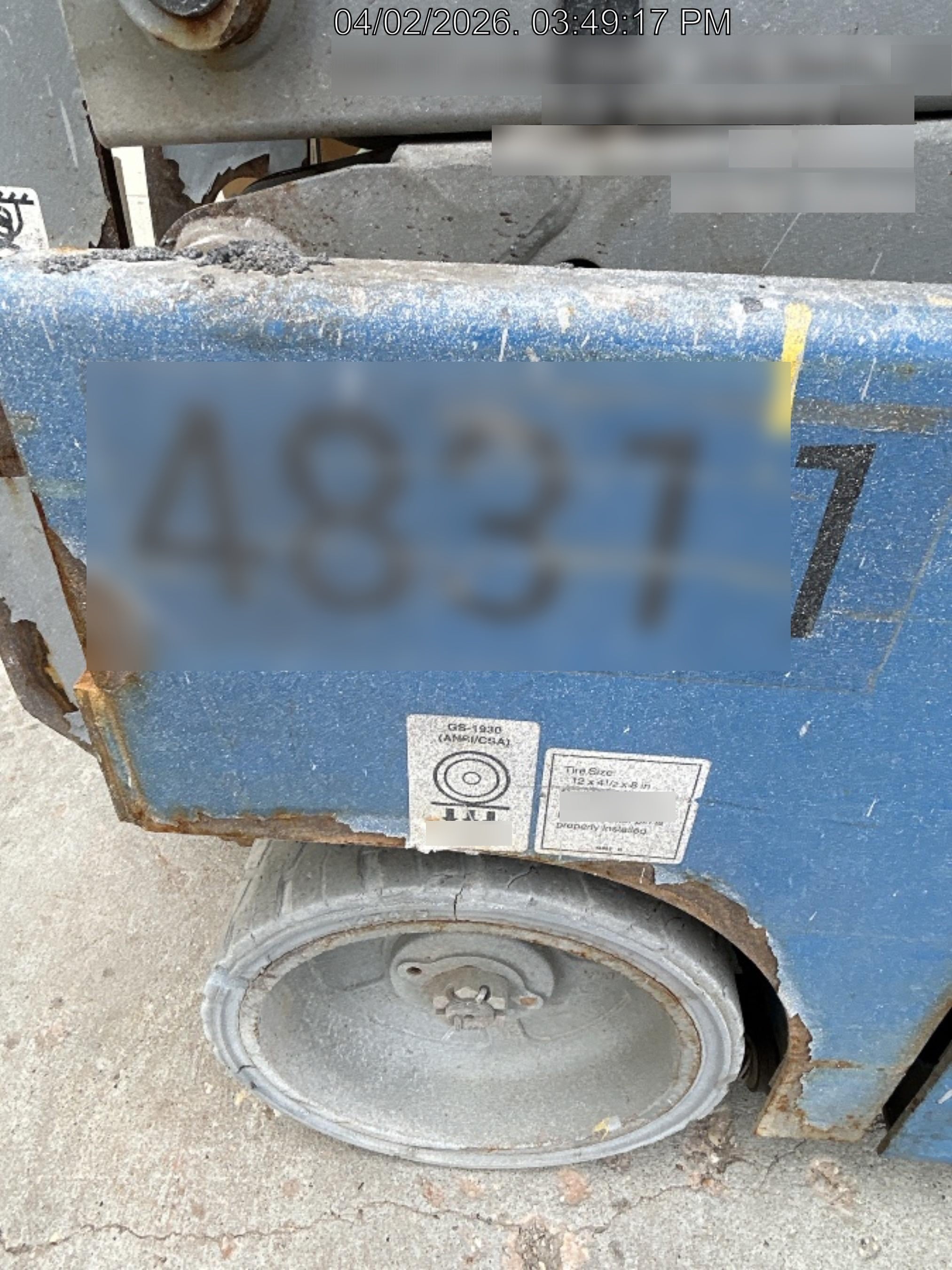2019 Genie GS-1930 Fixed Rails with Chain Entry