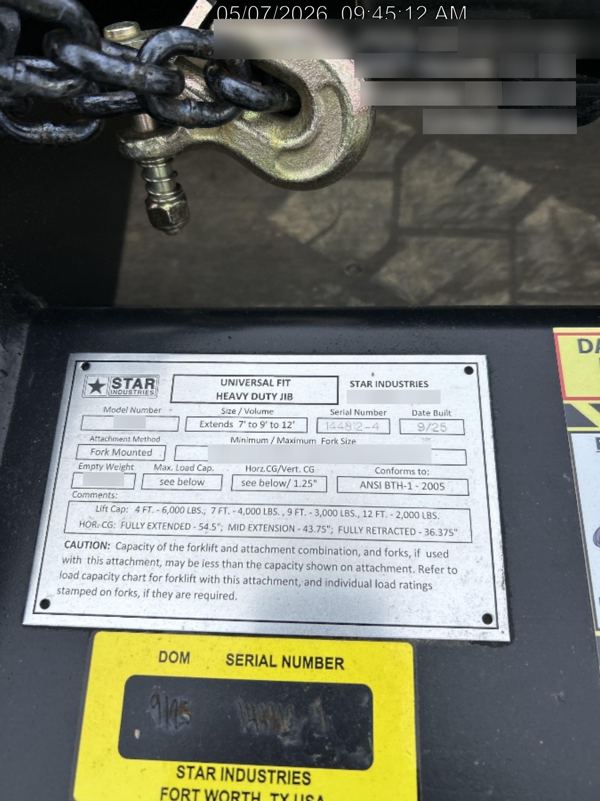 2025 STAR INDUSTRIES M1360B - Star JIB Boom