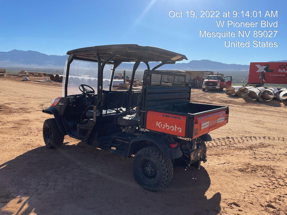 2022 Kubota RTV-X1140W-H Plastic Canopy, Windshield Acrylic Clear, LED Strobe Light, Wire Harness Kit, Back up Alarm