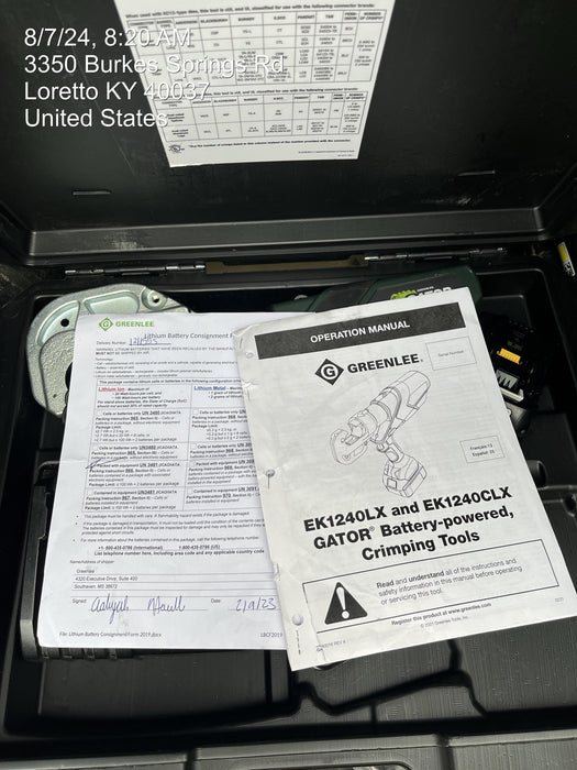 2023 GREENLEE EK1240LX11