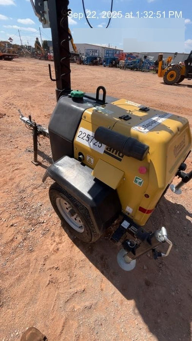 2022 Allmand NLV3GR (4) LED Light Fixture 350W, 23' Vertical Mast, 3kW Prime, Towable, Deep Sea L401, Leveling Jacks, Yanmar T4F 5.8hp