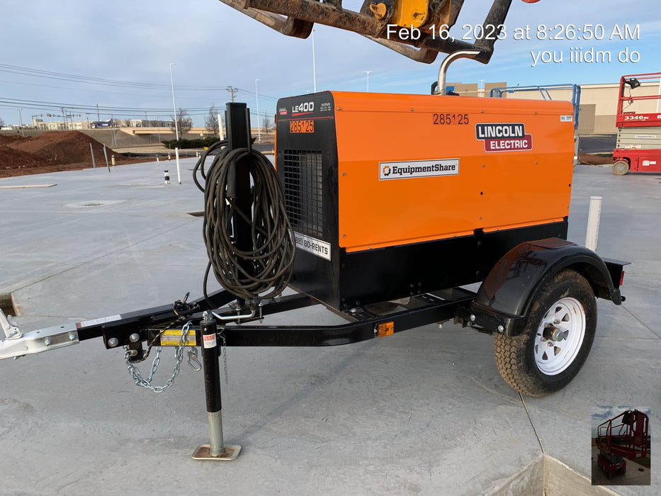 2022 Lincoln Electric LE400 Kubota V1505, Trlr, Cable Rack, Light Kit, ES Decals, T3