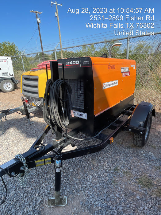 2022 Lincoln Electric LE400 Kubota V1505, Trlr, Cable Rack, Light Kit, ES Decals, T3