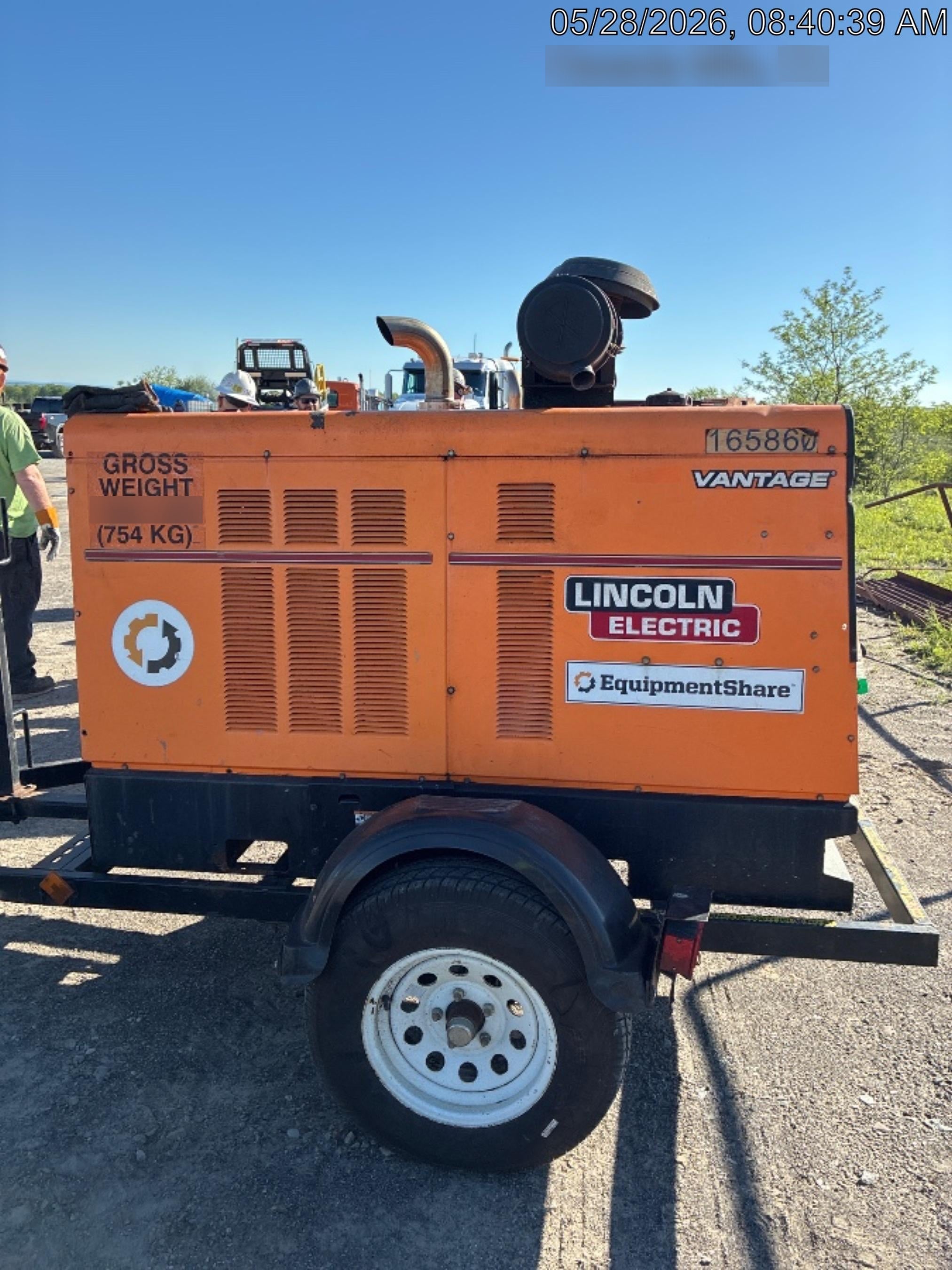 2021 Lincoln Electric Vantage 549X Ready Pak 3, ORANGE (includes trailer, cable rack, fender light kit)