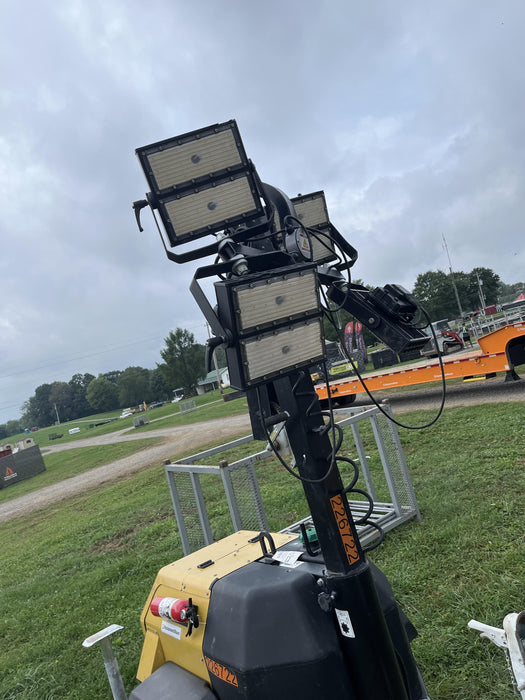 2022 Allmand NLV3GR (4) LED Light Fixture 350W, 23' Vertical Mast, 3kW Prime, Towable, Deep Sea L401, Leveling Jacks, Yanmar T4F 5.8hp