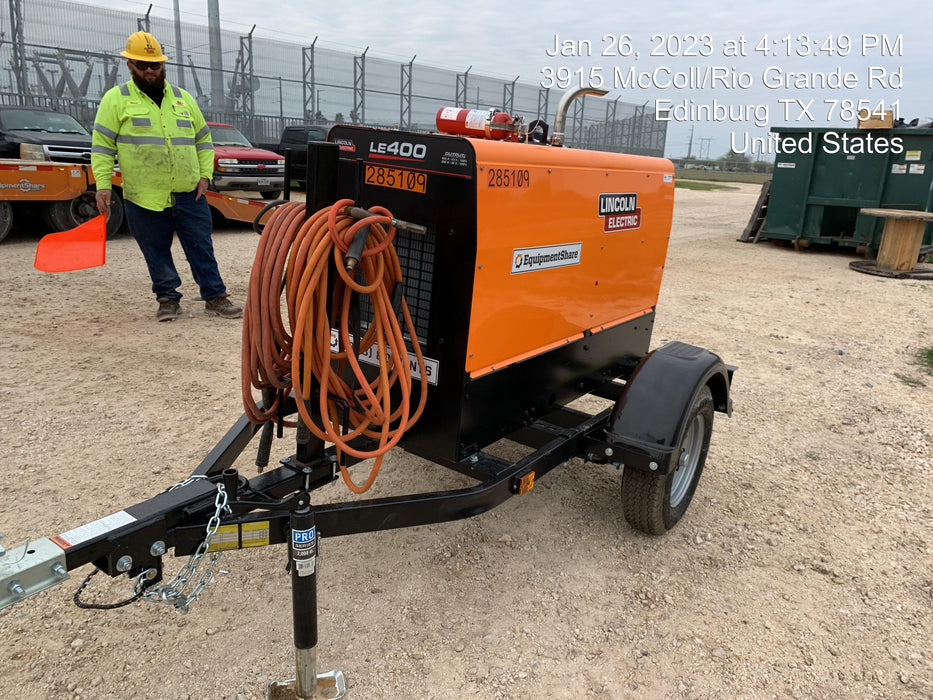 2022 Lincoln Electric LE400 Kubota V1505, Trlr, Cable Rack, Light Kit, ES Decals, T3