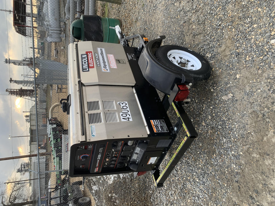 2019 Lincoln Electric Vantage 322 Ready-Pak 3, Two Wheel Trailer, Fender and Light Kit, Cable Rack