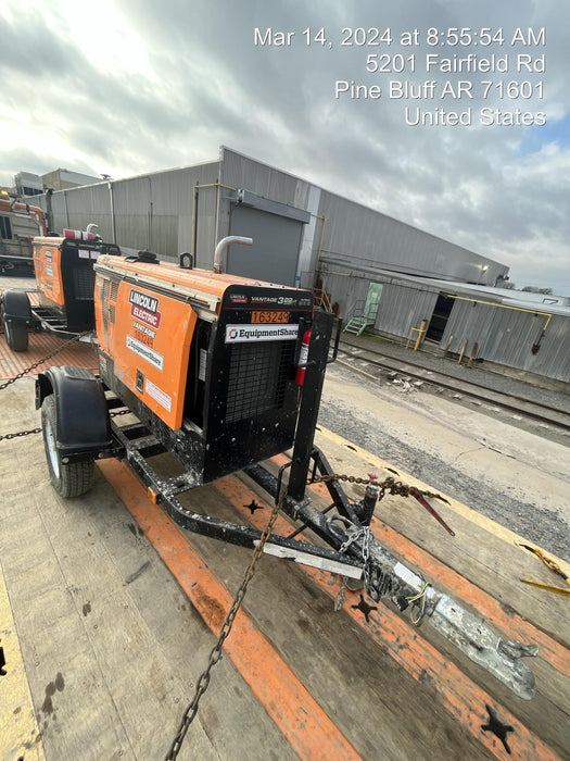 2021 Lincoln Electric Vantage 322 Vantage 322 Ready Pak 3 w/ Decals, ORANGE (includes trailer, cable rack, fender light kit) NO Telematics