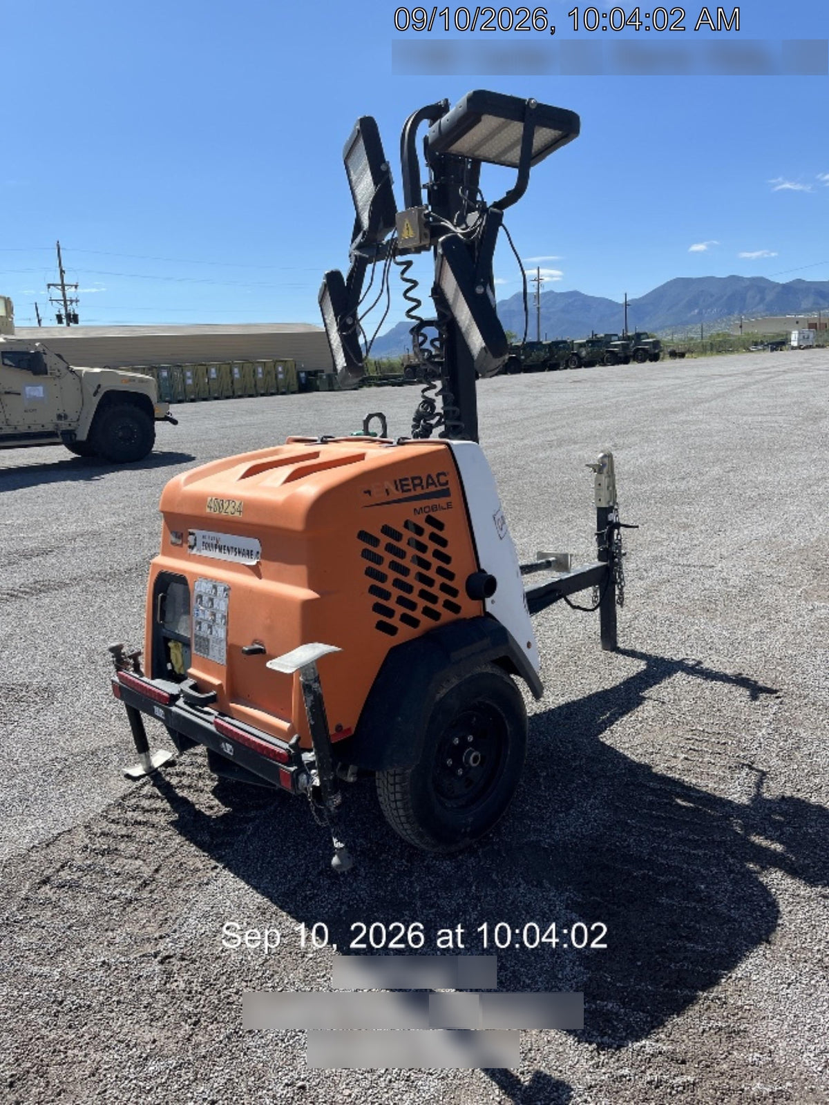 2024 Generac MLT2 Diesel, Flex Switch 120V Input, Powerzone Controller, 
(4) 320W LED Lights, 4kW Generator, 39.9 Gal Fuel Tank, 2" Ball, T3