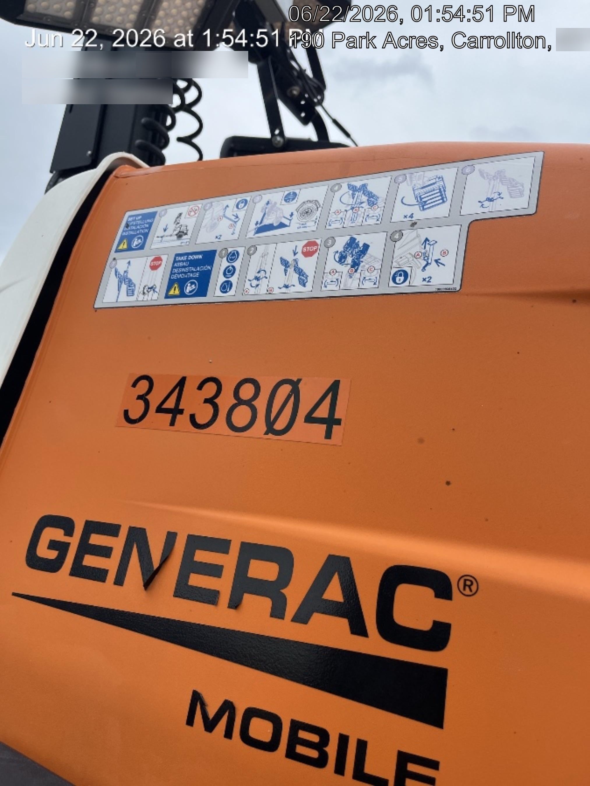 2023 Generac MLT2 Diesel, Flex Switch 120V Input, Powerzone Controller, (4) 320W LED Lights, 4kW Generator, 39.9 Gal Fuel Tank, 2" Ball, T3