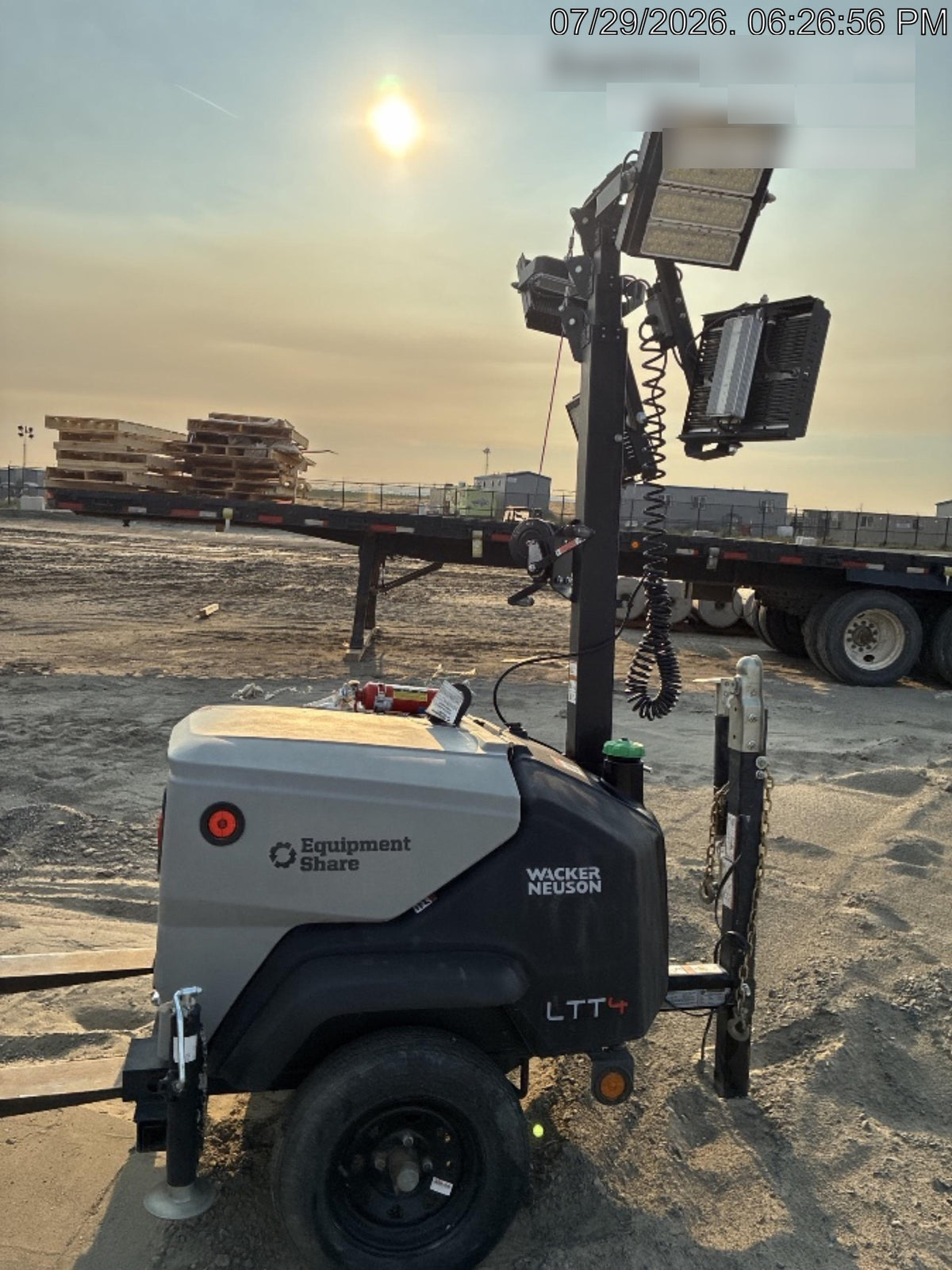2024 Wacker Neuson LTT4 Diesel, Kohler KDW702, Deep Sea Controller, Auto Start, LED 320W, Bypass Outlet, T3
