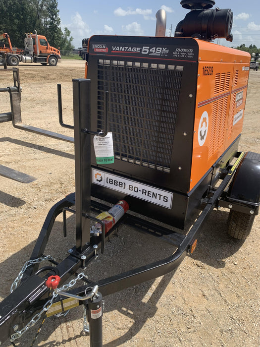 2021 Lincoln Electric Vantage 549X Ready Pak 3, ORANGE (includes trailer, cable rack, fender light kit)