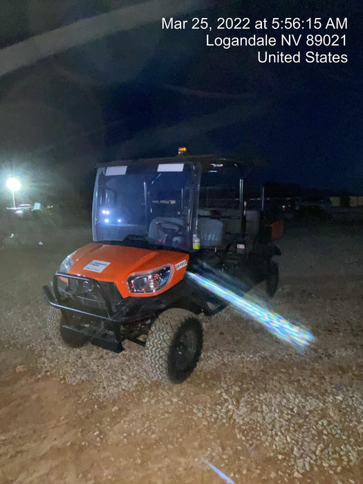 2022 Kubota RTV-X1140W-H Plastic Canopy, Windshield Acrylic Clear, LED Strobe Light, Wire Harness Kit, Back up Alarm
