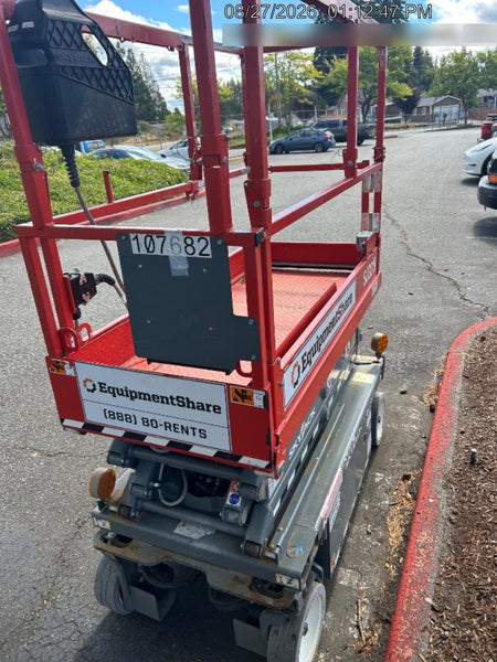 2020 Skyjack SJIII-3219 Solid NM Tires, Half height spring hinged entry gate, Dual Beacons, 800W Inverter