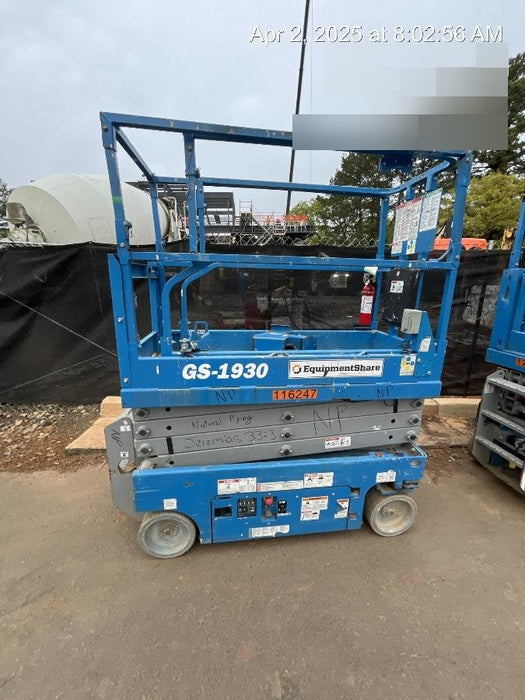 2020 Genie GS-1930 Solid Non Marking Tires, Beacon, Folding rails with half height swing gate