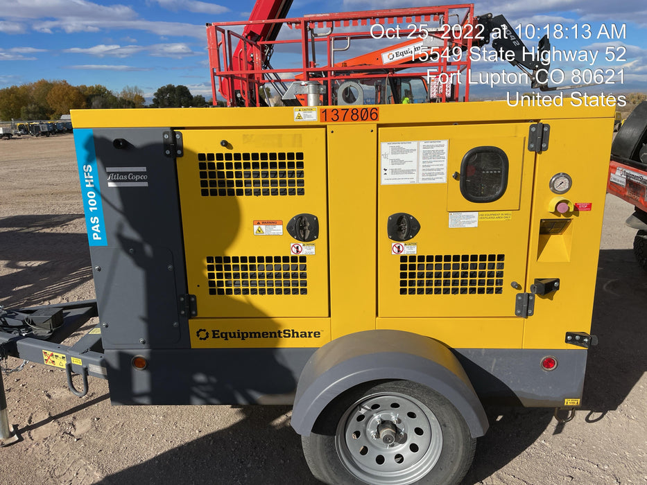 2021 ATLAS COPCO PAS 100 HF CS Enclosed