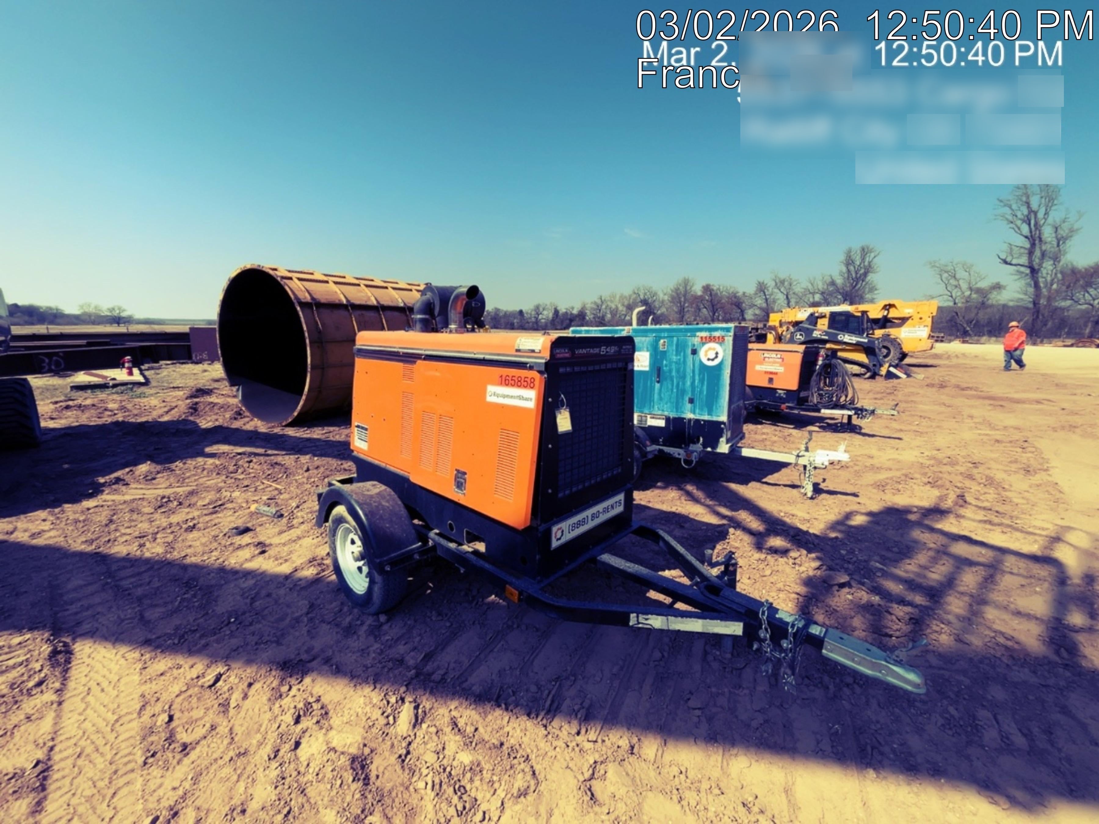 2021 Lincoln Electric Vantage 549X Ready Pak 3, ORANGE (includes trailer, cable rack, fender light kit)