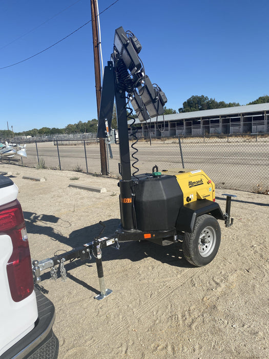 2022 Allmand NLV3GR (4) LED Light Fixture 350W, 23' Vertical Mast, 3kW Prime, Towable, ES Decals, T3