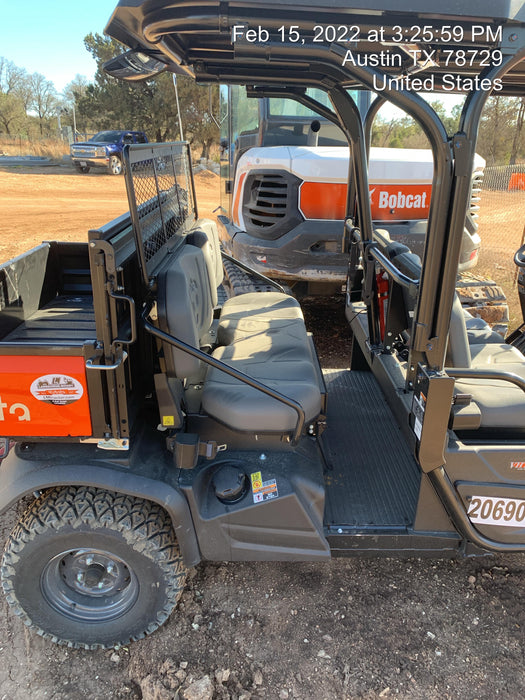 2022 Kubota RTV-X1140W-H Plastic Canopy, Windshield Acrylic Clear, LED Strobe Light, Wire Harness Kit, Back up Alarm