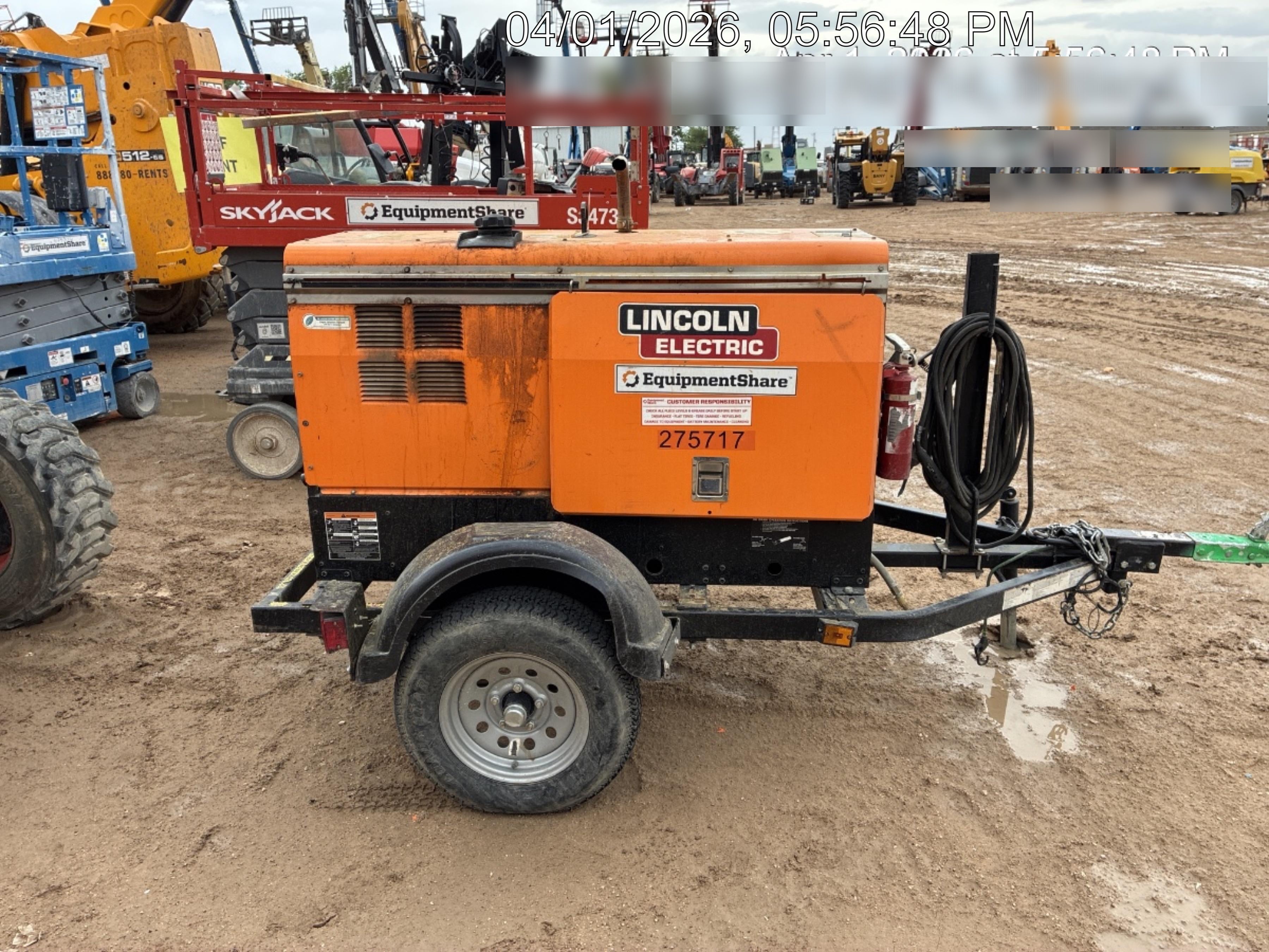 2022 Lincoln Electric LE400 Kubota V1505, Trlr, Cable Rack, Light Kit, ES Decals, T3