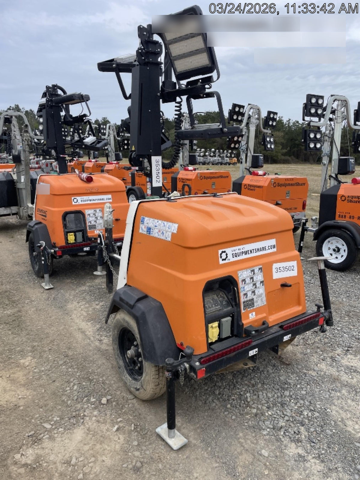 2024 Generac MLT2 Diesel, Flex Switch 120V Input, Powerzone Controller, 
(4) 320W LED Lights, 4kW Generator, 39.9 Gal Fuel Tank, 2" Ball, T3