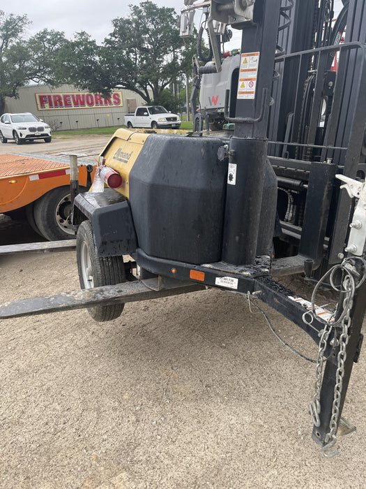 2022 Allmand NLV3GR (4) LED Light Fixture 350W, 23' Vertical Mast, 3kW Prime, Towable, Deep Sea L401, Leveling Jacks, Yanmar T4F 5.8hp