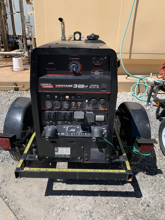 2020 Lincoln Electric Vantage 322 Welder Ready-Pak 3, w/ GPS & Decals (includes trailer, cable rack, fender light kit)