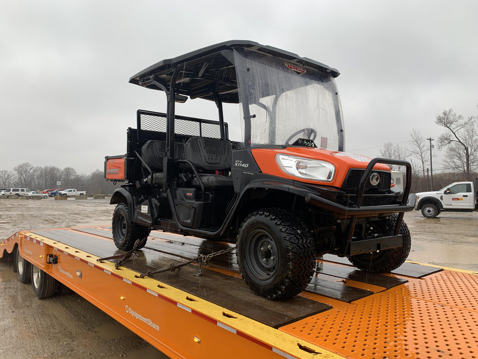 Kubota RTV-X1140W-H 4WD utility cart -LED strobe -Windshield tempered glass -Plastic canopy -Wire harness kit -Backup alarm