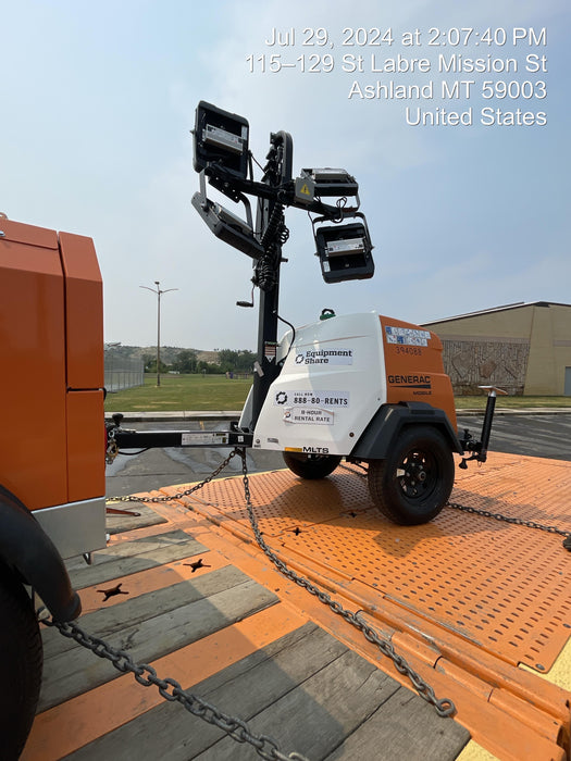 2024 Generac MLT2 Diesel, Flex Switch 120V Input, Powerzone Controller, 
(4) 320W LED Lights, 4kW Generator, 39.9 Gal Fuel Tank, 2" Ball, T3