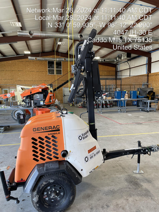 2024 Generac MLT2 Diesel, Flex Switch 120V Input, Powerzone Controller, 
(4) 320W LED Lights, 4kW Generator, 39.9 Gal Fuel Tank, 2" Ball, T3