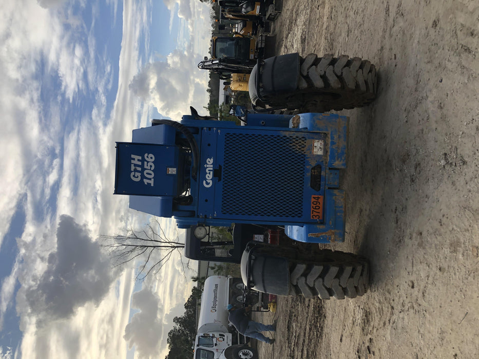 2019 Genie GTH-1056 Canopy, Solid RT Tires, LED Work Lights, Beacon 60" QA Carriage, 60" Forks