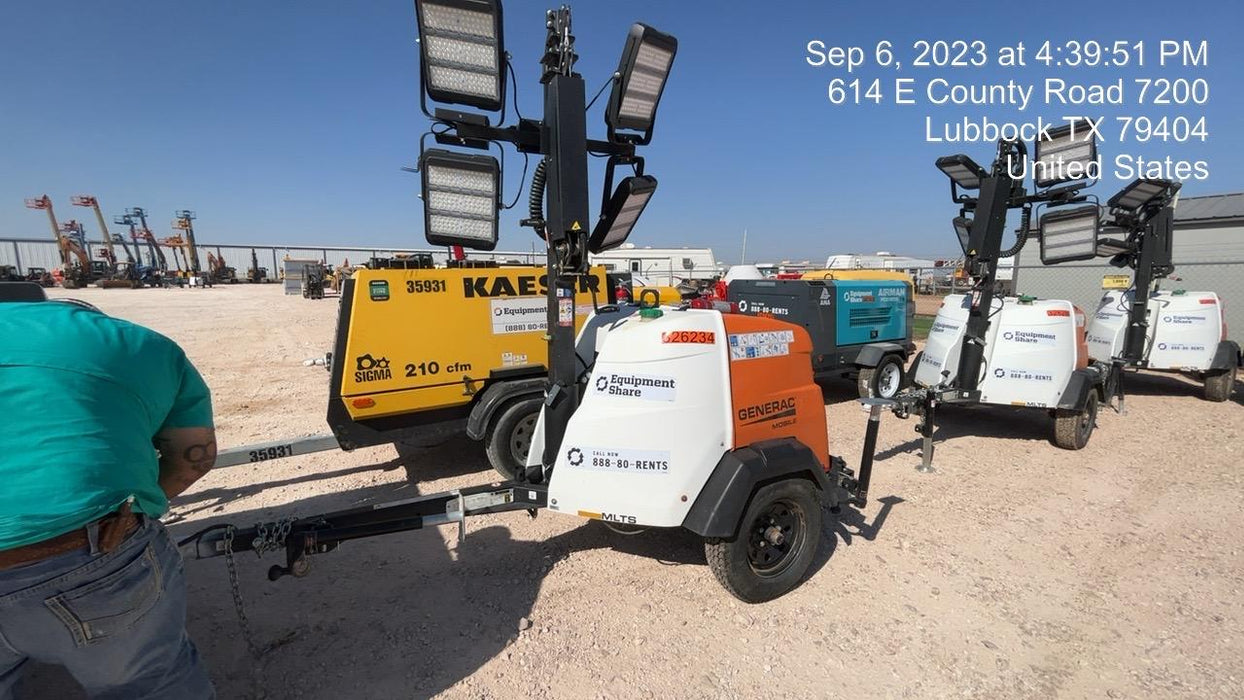 2023 Generac MLT2 Diesel, Flex Switch 120V Input, Powerzone Controller, (4) 320W LED Lights, 4kW Generator, 39.9 Gal Fuel Tank, 2" Ball, T3