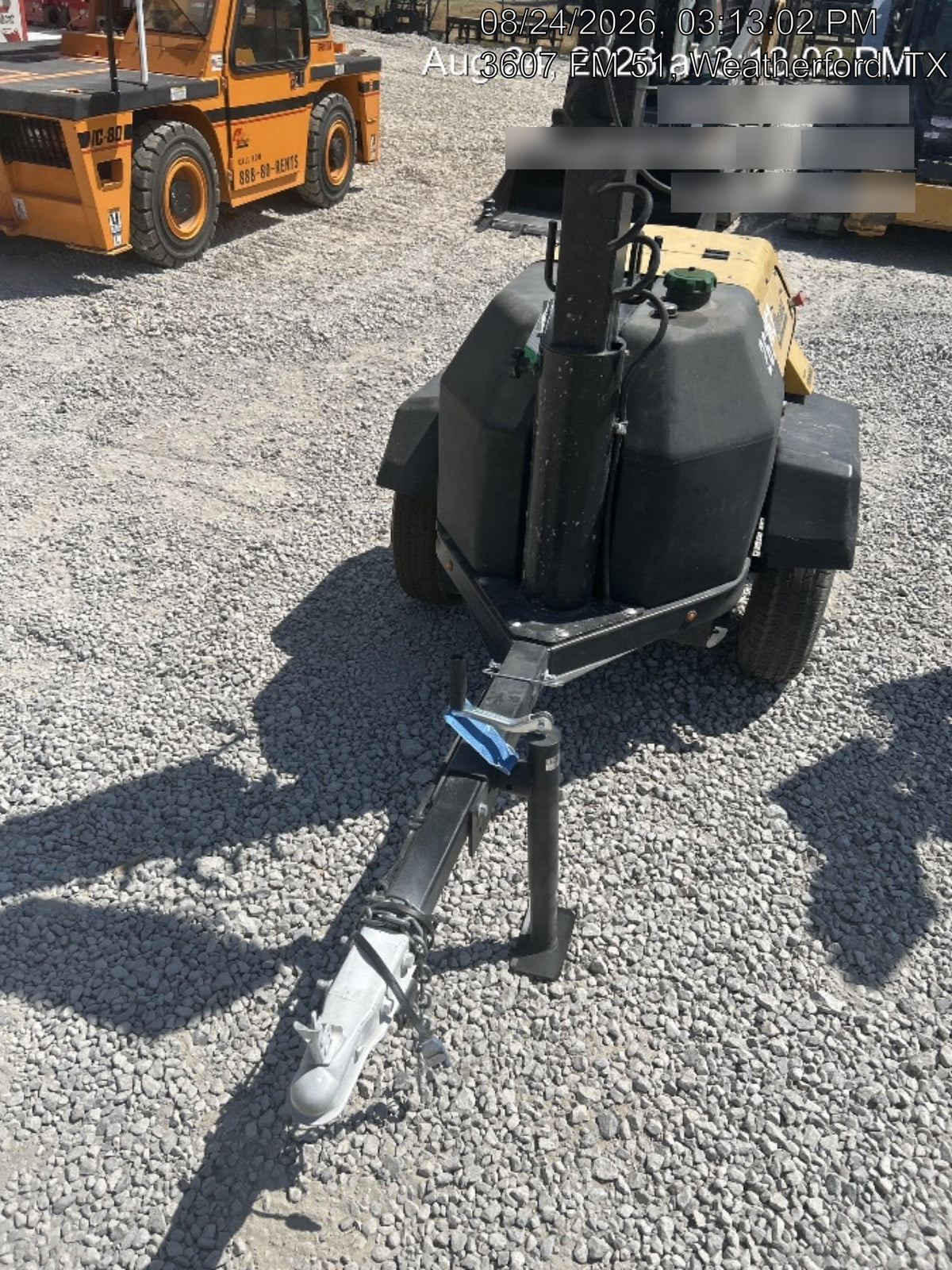 2022 Allmand NLV3GR (4) LED Light Fixture 350W, 23' Vertical Mast, 3kW Prime, Towable, ES Decals, T3