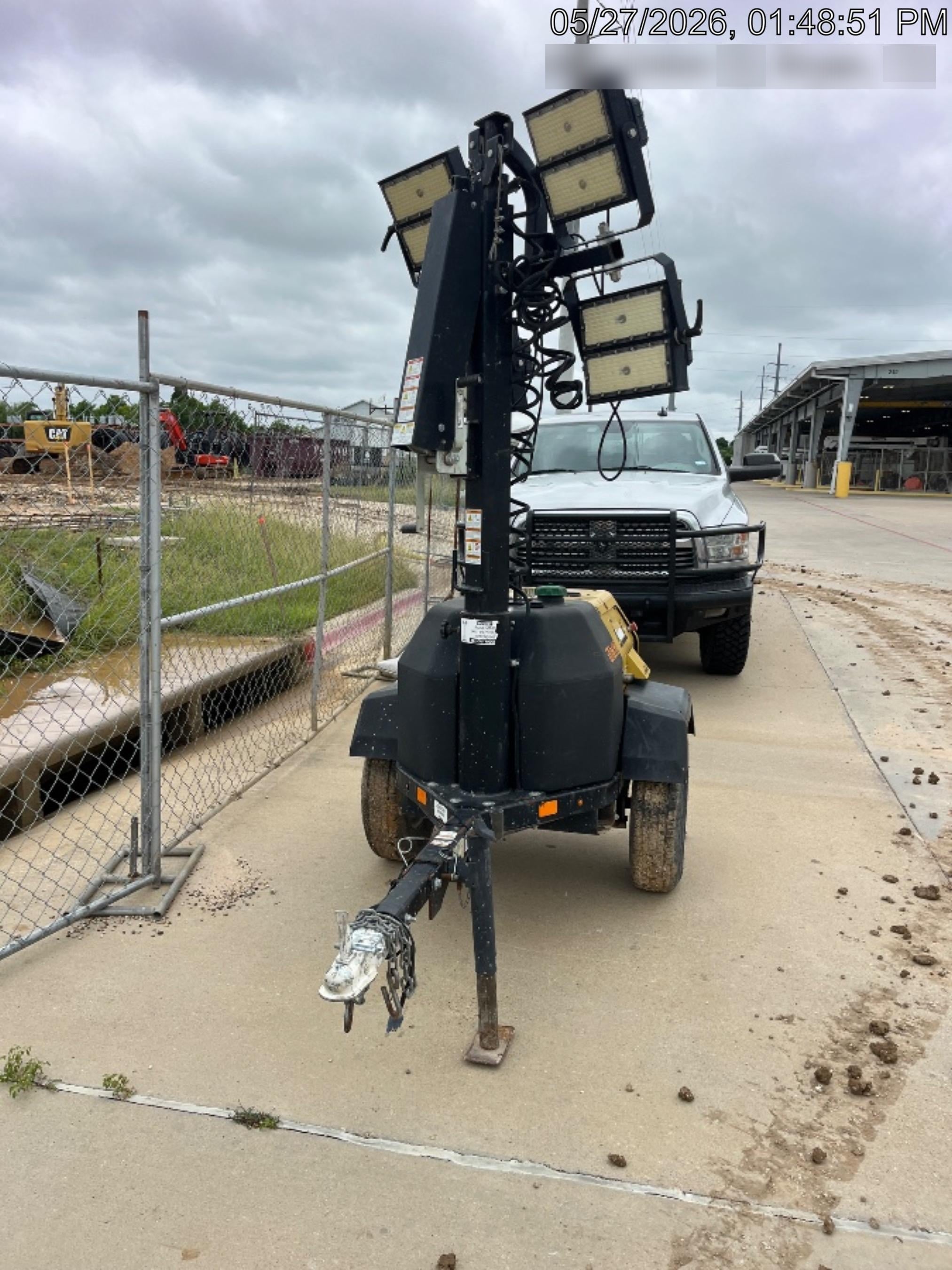 Allmand NLV3GR (4) LED Light Fixture 350W, 23' Vertical Mast, 3kW Prime, Towable, Deep Sea L401, Leveling Jacks, Yanmar T4F 5.8hp