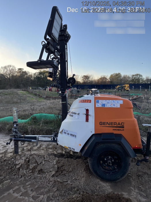 2023 Generac MLT2 Diesel, Flex Switch 120V Input, Powerzone Controller, (4) 320W LED Lights, 4kW Generator, 39.9 Gal Fuel Tank, 2" Ball, T3