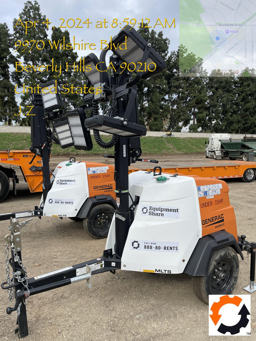 2023 Generac MLT2 Diesel, Flex Switch 120V Input, Powerzone Controller, (4) 320W LED Lights, 4kW Generator, 39.9 Gal Fuel Tank, 2" Ball, T3