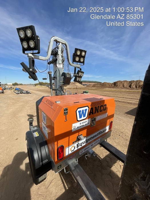 2024 Wanco WLTT-4MM4K Diesel, Deep Sea Controller, Shore Power Plug, Auto Start, (4) 350W LED Floodlights, 4kW Generator, 60 Gal Fuel Tank, 2" Ball, T3