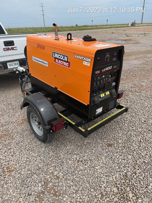 2022 Lincoln Electric LE400 Kubota V1505, Trlr, Cable Rack, Light Kit, ES Decals, T3