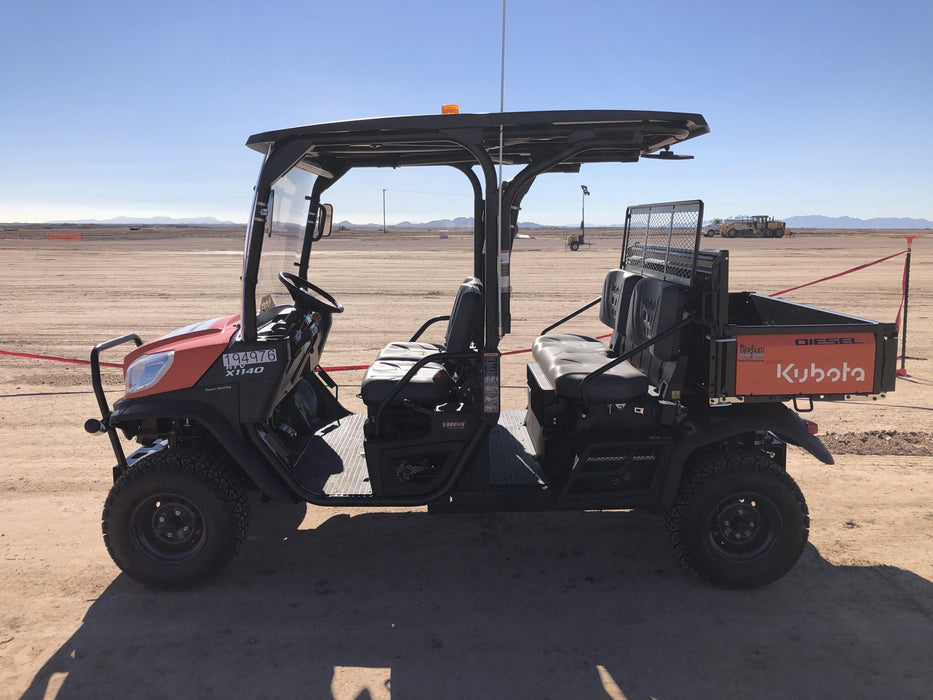 2022 Kubota RTV-X1140W-H Plastic Canopy, Windshield Acrylic Clear, LED Strobe Light, Wire Harness Kit, Back up Alarm