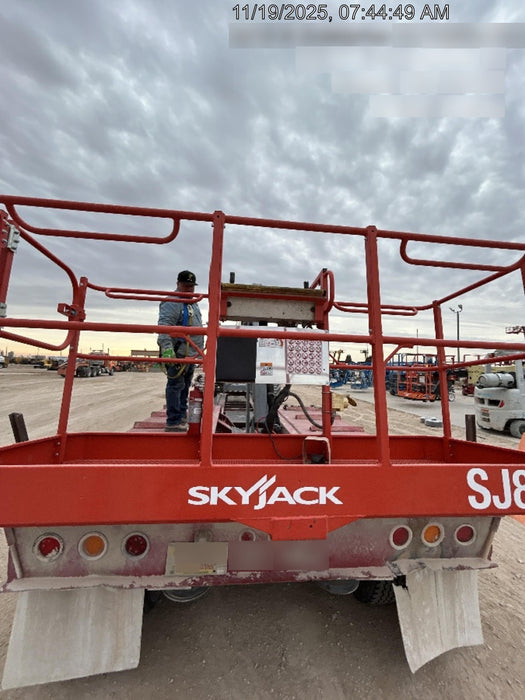 2020 Skyjack SJ86T+ Deutz Diesel, 4wd, FF Tires, Inward Self Closing Gate, Tool Tray, Beacon, 12kW Generator