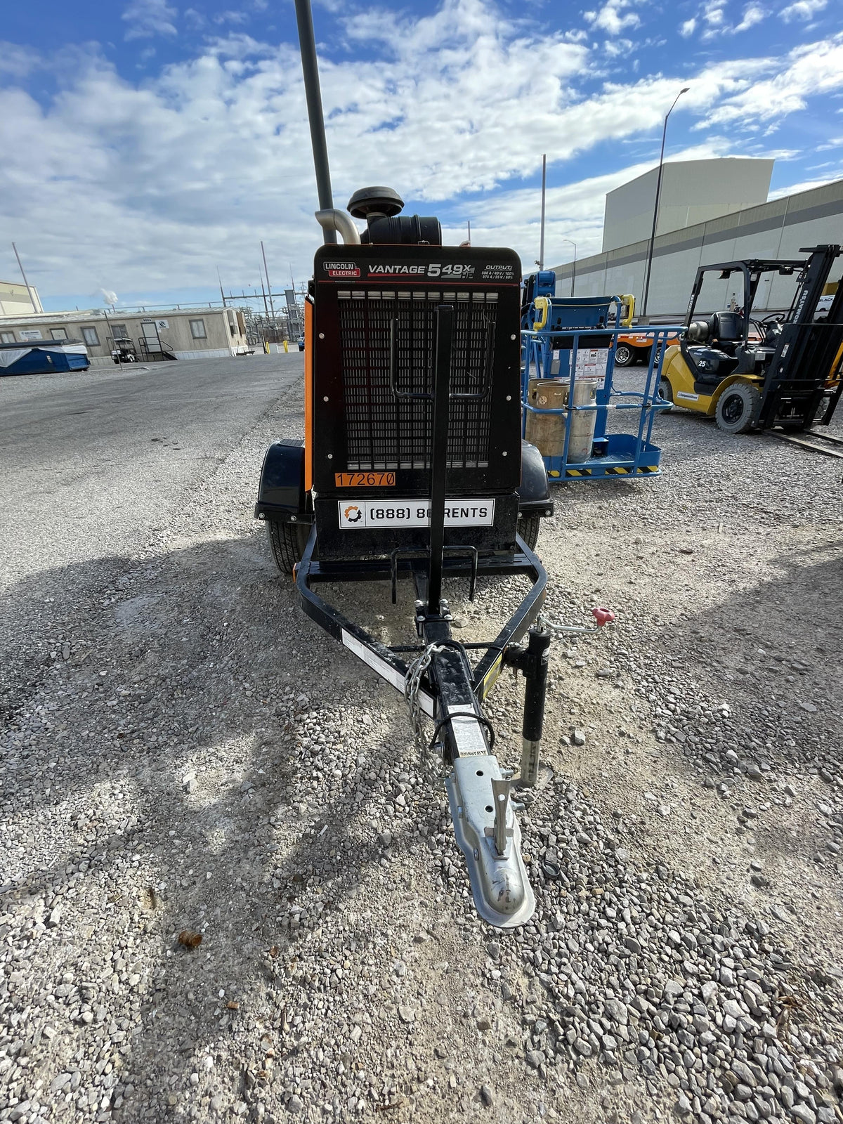 2021 Lincoln Electric Vantage 549X Ready Pak 3, ORANGE (includes trailer, cable rack, fender light kit)