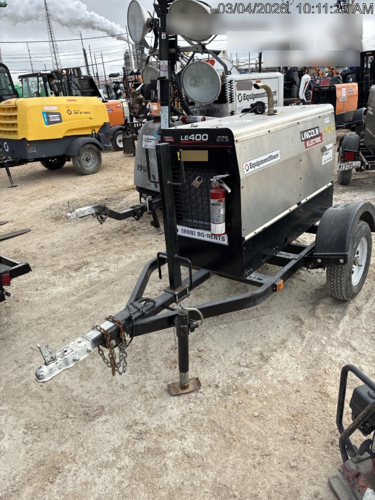 2019 Lincoln Electric Vantage 322 Ready-Pak 3, Two Wheel Trailer, Fender and Light Kit, Cable Rack