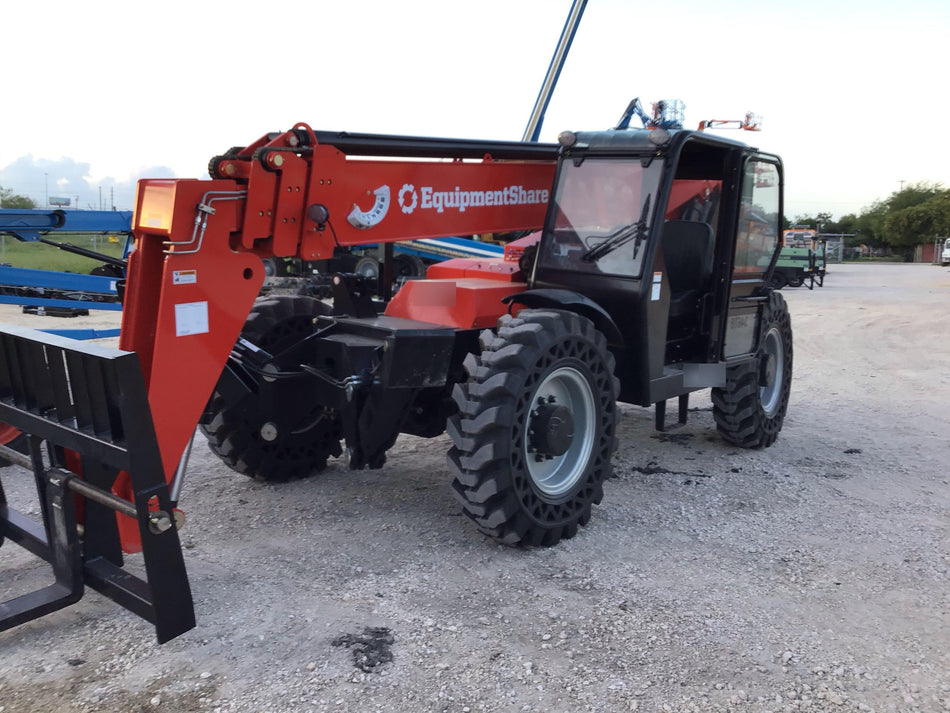 2019 Manitou MTA10055 Cab/Heat/Air, 120 HP, Solid Tires, Work Lights, Lift Hook, Auxiliary Hydraulics 66" Carriage and 60" Forks