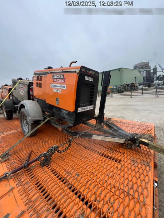 2022 Lincoln Electric LE400 Kubota V1505, Trlr, Cable Rack, Light Kit, ES Decals, T3