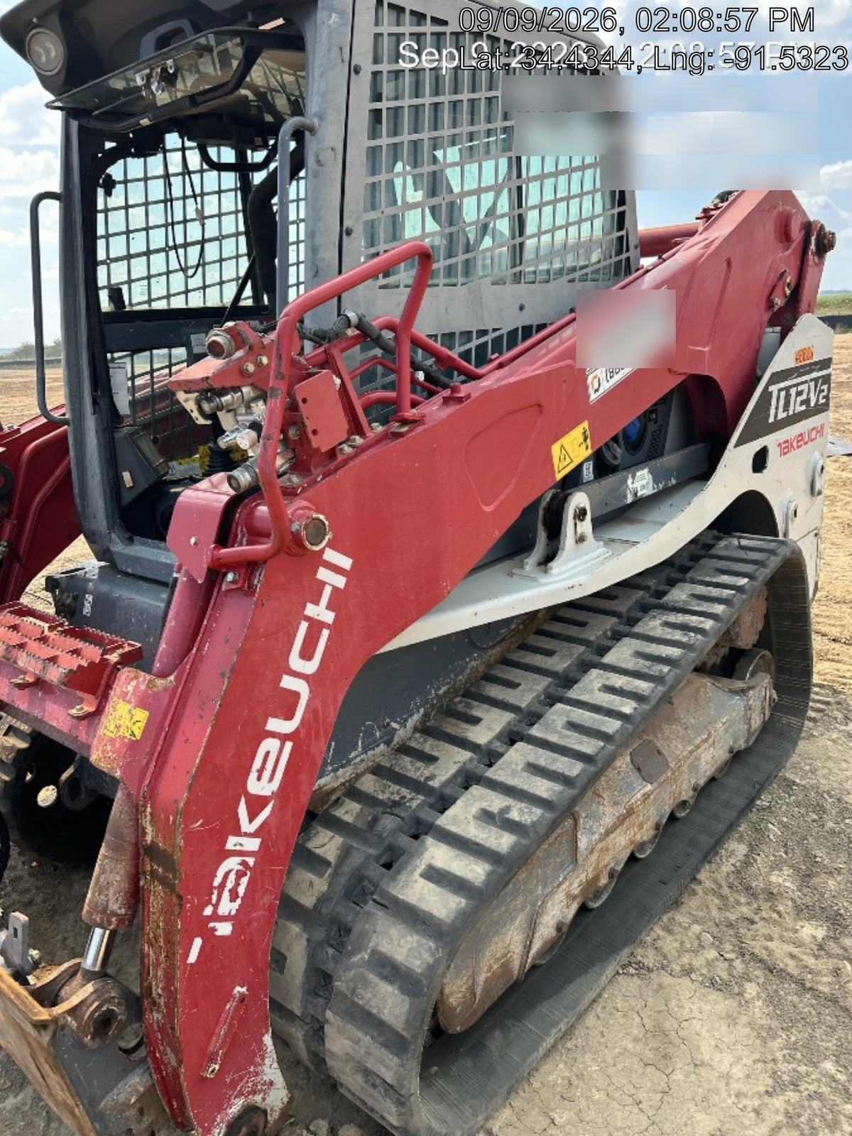 2019 Takeuchi TL12V2C Cab/Heat/AC, Back-up Alarm, Hydraulic QC w/80" HD Tooth Bucket
